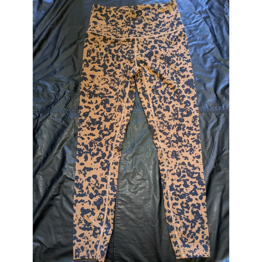 Varley Let's Move High Rise Leopard Leggings Size Small Recycled Polyester